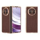For Huawei Mate X5 Genuine Leather Luxury Series Nano Plating Phone Case(Coffee) - 1