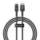 Baseus Unbreakable Series 2.4A USB to 8 Pin Fast Charging Data Cable, Length:1m(Black) - 1