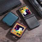 For Motorola Razr 50 Three-stage Folding Leather Texture Phone Case(Black) - 2