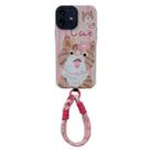 For iPhone 11 2 in 1 Wristband Phone Case(Licking Cat) - 1