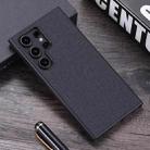 For Samsung Galaxy S24 Ultra Cloth Texture PU + TPU Phone Case(Black) - 1