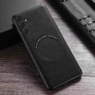 For Samsung Galaxy S23 FE 5G MagSafe Magnetic PU Phone Case(Black) - 1