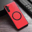 For Samsung Galaxy S23 FE 5G MagSafe Magnetic PU Phone Case(Red) - 1