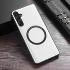 For Samsung Galaxy S23 FE 5G MagSafe Magnetic PU Phone Case(White) - 1