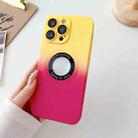 For iPhone 14 Pro Max Two-color Gradient MagSafe TPU Phone Case(Yellow+Red) - 1