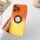 For iPhone 14 Pro Two-color Gradient MagSafe TPU Phone Case(Orange+Yellow) - 1