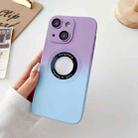 For iPhone 14 Plus Two-color Gradient MagSafe TPU Phone Case(Purple+Blue) - 1