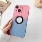 For iPhone 14 Plus Two-color Gradient MagSafe TPU Phone Case(Pink+Blue) - 1