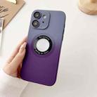 For iPhone 12 Two-color Gradient MagSafe TPU Phone Case(Gray+Purple) - 1