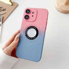 For iPhone 12 Two-color Gradient MagSafe TPU Phone Case(Pink+Blue) - 1