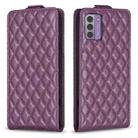 For Nokia G42 5G Diamond Lattice Vertical Flip Leather Phone Case(Dark Purple) - 1