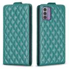 For Nokia G42 5G Diamond Lattice Vertical Flip Leather Phone Case(Green) - 1