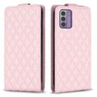 For Nokia G42 5G Diamond Lattice Vertical Flip Leather Phone Case(Pink) - 1