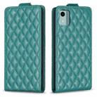 For Nokia C12 Diamond Lattice Vertical Flip Leather Phone Case(Green) - 1