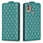 For Nokia C22 Diamond Lattice Vertical Flip Leather Phone Case(Green) - 1