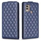 For Nokia C22 Diamond Lattice Vertical Flip Leather Phone Case(Blue) - 1