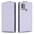 For Nokia C22 Diamond Lattice Vertical Flip Leather Phone Case(Purple) - 1