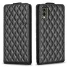 For Nokia C32 Diamond Lattice Vertical Flip Leather Phone Case(Black) - 1