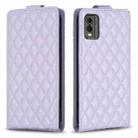 For Nokia C32 Diamond Lattice Vertical Flip Leather Phone Case(Purple) - 1