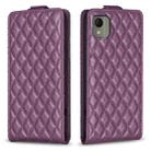 For Nokia C110 Diamond Lattice Vertical Flip Leather Phone Case(Dark Purple) - 1