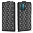 For Nokia G21 / G11 Diamond Lattice Vertical Flip Leather Phone Case(Black) - 1