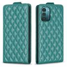 For Nokia G21 / G11 Diamond Lattice Vertical Flip Leather Phone Case(Green) - 1