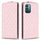 For Nokia G21 / G11 Diamond Lattice Vertical Flip Leather Phone Case(Pink) - 1