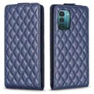 For Nokia G21 / G11 Diamond Lattice Vertical Flip Leather Phone Case(Blue) - 1