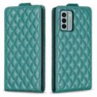 For Nokia G22 Diamond Lattice Vertical Flip Leather Phone Case(Green) - 1