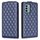 For Nokia G22 Diamond Lattice Vertical Flip Leather Phone Case(Blue) - 1