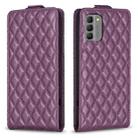 For Nokia G310 Diamond Lattice Vertical Flip Leather Phone Case(Dark Purple) - 1