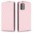 For Nokia G310 Diamond Lattice Vertical Flip Leather Phone Case(Pink) - 1