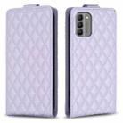 For Nokia G310 Diamond Lattice Vertical Flip Leather Phone Case(Purple) - 1