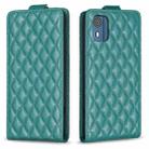 For Nokia C02 Diamond Lattice Vertical Flip Leather Phone Case(Green) - 1