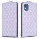 For Nokia C02 Diamond Lattice Vertical Flip Leather Phone Case(Purple) - 1