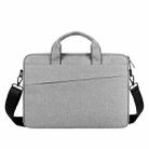 For 15.6 inch ST01S Waterproof Oxford Laptop Diagonal Shoulder Handbag(Light Grey) - 1