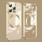 For iPhone 15 Pro Max Lens Protector MagSafe Electroplated Phone Case(Gold) - 1