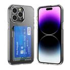 For iPhone 14 Pro Max Crystal Clear Wallet Air Bag Phone Case(Transparent) - 1