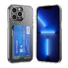 For iPhone 13 Pro Crystal Clear Wallet Air Bag Phone Case(Transparent) - 1