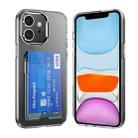 For iPhone 11 Crystal Clear Wallet Air Bag Phone Case(Transparent) - 1