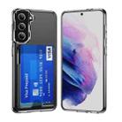 For Samsung Galaxy S21+ 5G Crystal Clear Wallet Air Bag Phone Case(Transparent) - 1