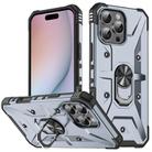 For iPhone 16 Pro Max Ring Holder Phone Case(Grey) - 1