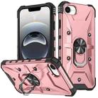 For iPhone 16e Ring Holder Phone Case(Rose Gold) - 1
