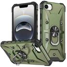 For iPhone 16e Ring Holder Phone Case(Army Green) - 1