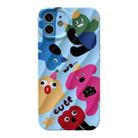 For iPhone 11 2 in 1 Minimalist Pattem PC Shockproof Phone Case(Animal illustration) - 1