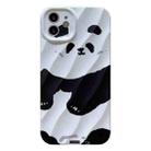 For iPhone 12 2 in 1 Minimalist Pattem PC Shockproof Phone Case(Panda) - 1