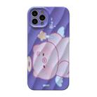 For iPhone 12 Pro Max 2 in 1 Minimalist Pattem PC Shockproof Phone Case(Pig) - 1