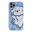 For iPhone 14 Pro Max 2 in 1 Minimalist Pattem PC Shockproof Phone Case(Cute Puppy) - 1