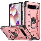 For Google Pixel 8 Pro Ring Holder Phone Case(Rose Gold) - 1