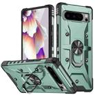 For Google Pixel 8 Pro Ring Holder Phone Case(Midnight Green) - 1